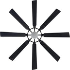 ELEHINSER 80 Inch Ceiling Fan with Lights and 3 Downrods, 8 Plywood Blades, 6-Speed Noiseless Reversible DC Motor, 3CCT, Windmill Ceiling fan for Kitchen Bedroom Living Room, Matte Black