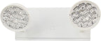 TANLUX New York City Approved Emergency Light, Emergency Lights with Battery Backup, White Steel Housing, AC 120/277V, Two Heads On Front Shell