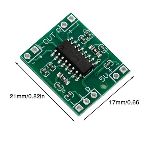 5PCS PAM8403 2x3W Class D Digital Amplifier Board - Ultra-Mini Power Amplifier Module with 2.5-5V Input USB Power Supply for Audio Speakers and Sound Systems (Without Potentiometer)