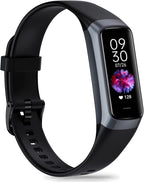 Fitness Tracker with 24/7 Heart Rate Blood Oxygen Sleep Monitor, 1.1" AMOLED Touch Screen Activity Tracker Smart Watches, IP68 Waterproof Step Counter Pedometer for Women Men