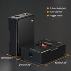 Cubilux 3.5mm Audio Selector, Bidirectional 2-In-1-Out or 1-In-2-Out 1/8-in TRS Headphone Switcher, Ultra-Compact Aluminum Case Passive Toggle A/B AUX Switch Box for PC