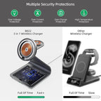 Bonola Wireless Charger for Samsung: Magnetic 3 in 1 Wireless Charging Station for Samsung S25 S24 Ultra S23 S22 S21, Aluminum Alloy Charger Dock Stand for Galaxy Watch Ultra/7/6/5/4, Buds 2/2 Pro