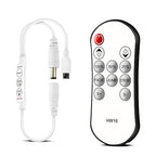 Mini IR Remote Controller for Single Color LED Strip Lights,11-Key Wireless Dimmer with Dynamic Effect Mode, Ideal for 3528/5050/ LED Tape,Dimming for Room, Home, Cabinet, DIY