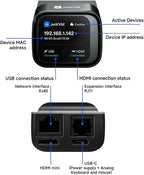 JetKVM KVM Over IP Computer Remotely Control, IP KVM Open-Source Touchscreen LCD for IP/MAC/HDMI/USB Status, KVM Switch for Home Offices & Data Center 1080p 60FPS Ultra-Low Latency