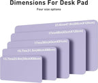 Aothia Faux Leather Desk Mat – Large Mouse Pad, Non-Slip PU Leather Blotter, Waterproof Writing Surface for Office and Home (Lavender, 47.2" x 23.6")