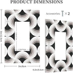 Bvtewkhz Black/White Art Marble 1 Gang Single Rocker Decorative Light Switch Covers Electrical Faceplate Switch Plates for Bathroom Kitchen Home