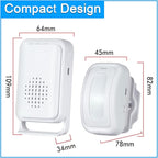 Wireless Motion Sensor Door Chime: Business Entry Doorbell Indoor Motion Detector Buzzer Monitor for Store Home Entrance Alert Bell, Bed Alarm for Elderly - LED Indicator & Vibration