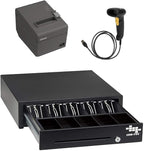 POS Hardware Bundle for Square - Cash Drawer, Thermal Receipt Printer, Barcode Scanner [Compatible with Square Stand and Square Register]