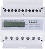 Tyenaza Electric Meter, 3 Phase 4 Wire 7P LCD Digital Display DIN Rail Mount Power Monitor