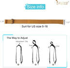 JASGOOD Women No Show Stretch Belt Elastic Web Strap Belt with Flat Buckle for Jeans Pants Dresses