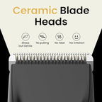 Groin & Body Hair Trimmer for Men - Electric Shaver for Pubic Hair, Chest, Legs - Ball Pubic Groomer, LED Light, Replaceable Ceramic Blade Heads, USB-C Recharge Dock, Waterproof Hygiene Razor