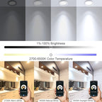 LightingWill 2 Inch Recessed Lighting, Smart WiFi LED Downlight, 5W LED Ceiling Light Compatible with Alexa/Google Assistant, Dimmable RGB & 2700K-6500K, 120V with LED Driver (4 Pack)