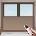 LEXEN Smart Bottom Up Honeycomb Shades - WiFi Enabled Motorized Cellular Blinds Compatible with Alexa/Google Home Easy Install Blackout Honeycomb Blinds with Aluminum Frame Customize Size-Coffee
