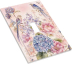 Bvtewkhz Floral Birds Morris 1 Gang Single Toggle Decorative Outlet Covers Light Switch Plate Electrical Receptacle Switchplate For Bathroom Kitchen Bedroom