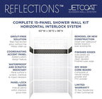 Miseno MSW-603696RFL Readyset 60" X 36" X 96" Fifteen Panel Alcove Shower Wall Kit - Stone Mesa