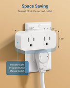DEWENWILS Remote Control Outlet Wireless Light Switch, 2 Independent Control Sockets Electrical Remote Outlet Switch for Lamps, Fans, Household Appliance, No Wiring,100 Ft Range