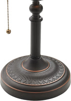 Newrays Matted Orange Glass Bankers Desk Lamp with Pull Chain Switch Plug in Fixture