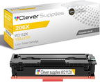CS Replacement Compatible with HP 206X Toner Cartridge W2112X to use with Color Pro MFP M283cdw M282nw M2255nw M283fdn (Yellow, 1-Pack)