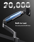 HUANUO Single Monitor Arm for 13-35 inch Screens,Ultrawide Computer Monitor Mount Holds 26.4lbs,Upgraded Adjustable Monitor Stand with USB,C-Clamp&Grommet Base,VESA 75x75/100x100mm(Black)