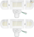 150W Motion Sensor Lights Outdoor for Outside, 15000LM LED Flood Lights Outdoor Wired Dusk to Dawn, Exterior Security Floodlight Fixture Waterproof IP65, Outdoor Lighting for House, Garage 2 Pack