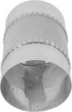 Repa Market 4" Inch Flexible Vibration And Noise Reducing Coupler - Female Fit Duct Connector – Galvanized Steel Coupling for Joining Two Male Duct Fittings – HVAC Ventilation Inline Joint