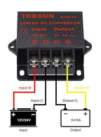 DC 12V/24V to 5V 5A Converter - Voltage Reducer Regulator, Step Down Buck Converter Power Supply Transformer Module (12V/24V to 5V 5A)