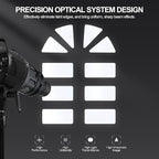 Alluneitter S-80 Bowens Mount Optical Conical Snoot Spotlight Kit. Adjustable Focus 38°Lens, Lighting Shape Changeable; for Photography, Studio Video, Compatible with Various LED Lights and Strobes