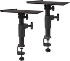 Sound Town 2-Pack Desktop Clamp-On Studio Monitor Speaker Stands with Horizontal/Vertical Speaker Orientation (STSD-DCM-Pair)