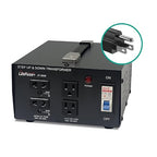 LiteFuze 2000 Watt Japan Voltage Converter Transformer Step Up/Down - 100v to 120v / 120v to 100v Japanese Power Converter - Fully Grounded Cord CE Certified