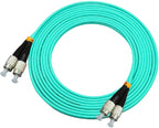 Jeirdus 20Meters 65ft Duplex 50/125 10G OM3 Multi-Mode Fiber Optic Cable Jumper Optical Patch Cord FC-FC