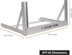 Sound Town 4U Aluminum 2-Post Desktop Open-Frame Rack, Angle Adjustable, for Audio/Video, Network Switches, Routers, Patch Panels (2PF-4A)