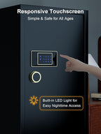 TIGERKING 11.5 Cu Ft Large Heavy Duty Home Security Safe – Digital Touchscreen Lock, Anti-Theft, Adjustable Shelves, Easy to Use, Jewelry & Valuables, Ideal for Home or Office (Black, Classic Style)