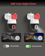 VSTARCAM 2K Smart Outdoor Surveillance Camera, AI Detection & Real-Time View
