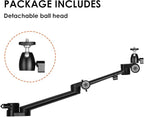 TARION Modular Desktop Camera Mount - 19"/48 cm DSLR Desk Arm with 1/4" Screw Ballhead 360 Degrees Adjustable - Compatible with 35 mm Rods - Titanrig Arm Z