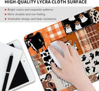 Ghost Cowboy Patchwork Halloween Square Mouse pad, Texture, Waterproof, Anti Slip Rubber Base, Computer Mouse pad, Laptop Mouse pad
