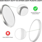 hykolity 2 Pack 12 Inch Selectable CCT LED Round Flat Panel Light, 24W 3000K/4000K/5000K, Edge-Lit Flush Mount Ceiling Light Fixture for Kitchen, Bedroom, Laundry and Closet Room,Brush Nickel