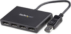 StarTech.com 4-Port DisplayPort 1.2 Splitter, DisplayPort to 4x DP Multi-Monitor Adapter, Quad 1080p 60Hz Computer MST Hub, Windows Only, No Drivers (MSTDP124DP)