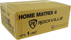 Rockville Home Matrix 4 600W Multi Room Receiver/Amplifier, 8-Channel (4 Zones), Bluetooth, USB, Optical, Coaxial, RCA, Mic Inputs