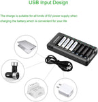 POWEROWL Rechargeable AA and AAA Batteries with Fast Charger, High Capacity NiMH - 4 x 2800mAh AA & 4 x 1000mAh AAA
