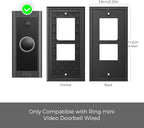 No-Drill Adhesive Mount Ring Video Doorbell Wired 5AT3T5 Apartment Rental Strong Tape Damage-Free Install Outdoor Brick Wall Metal Door Holder Bracket