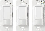 Lutron Maestro Motion Sensor Light Switch for Bathroom, Garage, Laundry Room, Closet, for Any Light Bulbs, Occupancy and Vacancy Sensor, Single-Pole Only, No Neutral Req, MS-OPS2-WH-3, White, 3 Pack