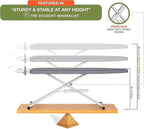 Xabitat Full Size Ironing Board 57" X 13" with Wall Mount Hanger, Full Metal Construction Iron Board, Built in Iron Caddy, Heat & Scorch Resistant Fabric, Cord Holder, Anti-Skid Feet, Heavy Duty