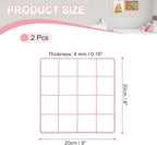 PATIKIL 8"x8" Wire Grid Panel, 2 Pack Board Photo Pictures Memo Display Grid Panels Hanging Organizer Wall Decorative Panel for Home Office Wedding, Pink