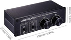 HXBER Passive Audio Volume Controller with Fully-Balanced & Single-Ended Mode XLR & RCA Interface for Home Stereo System Pre-Amplifier Speaker, Black