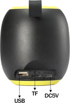 Portable Bluetooth Speaker – 8W HD audio quality, TWS stereo pairing, LED light show, compact and portable, suitable for outdoor use, can be used in cars, travel and parties, a cool teen gift(Yellow)