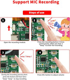 Bluetooth & MIC Recording Audio Sound Module, 8MB Voice Chips with Speaker,8 Min Easy Sound Recording Chip for Personalized Greetings, DIY Projects, Holiday Crafts ect-2P.