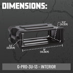 Gator Cases Pro Series 3U Rack Case with Shallow 13" Depth, Roto Molded Made in USA (G-PRO-3U-13)
