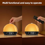 Risop Wake Up Light Sunrise Alarm Clock for Heavy Sleepers, All-in-One Smart Bedside Device with Bluetooth Speaker, FM Radio, Dual Alarm & Sleep Aid Night Light, Best Gift for Adults & Kids