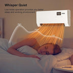 24-Inch Wall Mounted Electric Heater - 1500W Indoor Space Heater with LED Display, 3 Heat Settings, Oscillating Fan, Electric Heater for Bedroom Office Bathroom