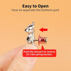 TOOVREN Cute Bear Button Pins for Jeans, No Sew and No Tools Instant Pant Waist Tightener, Adjustable Jean Buttons Pins for Loose Jeans 4 Sets Replacement Pant Clips for Waist Buckle
